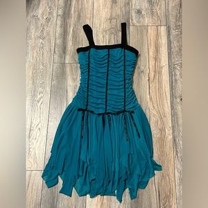 teal fairy dress